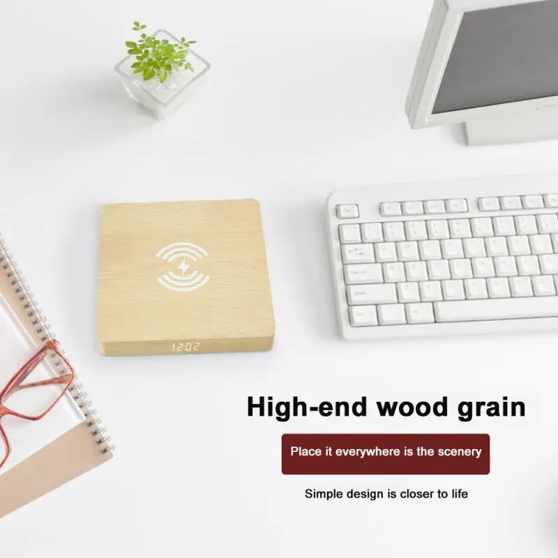 

50 Wooden Desktop Mobile Phone Wireless Charger Mobile Phone Chargers Phones Telecommunications