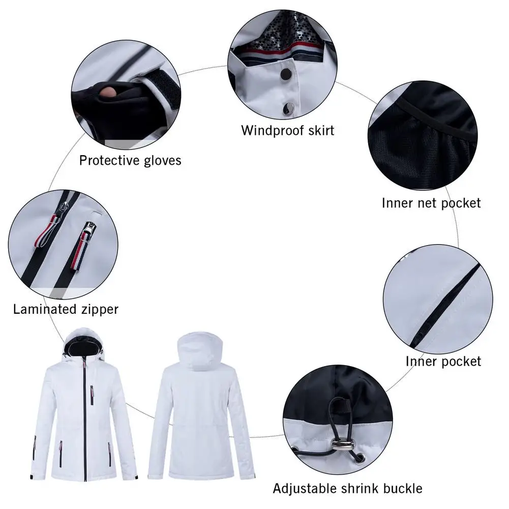 Новый Зимний теплый лыжный костюм ветрозащитный водонепроницаемый с подкладкой