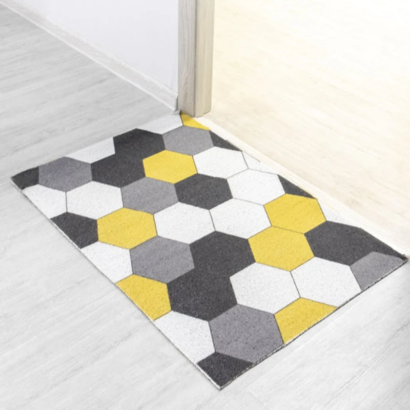 CINLAN Коврики для дома полиградиентный защитный ковер с узором в прихожей 90*120
