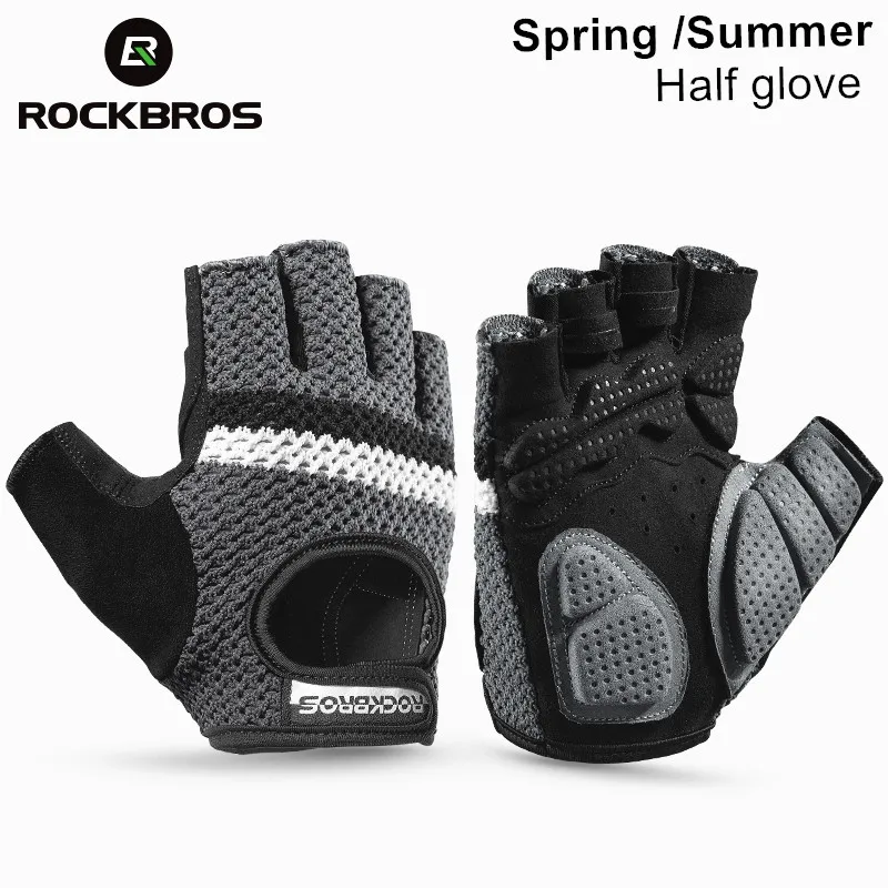 

ROCKBROS Cycling Gloves Women Men Spring Summer Bicycle Half Glove Shockproof Gloves Moto MTB Bike Gloves Accessories