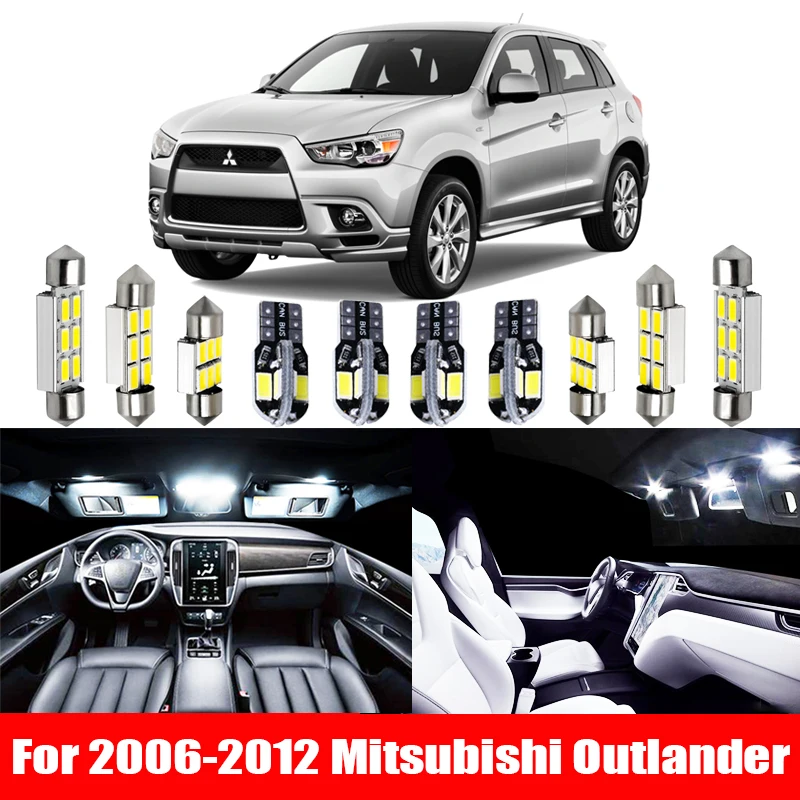Лампа светодиодная для салона автомобиля белого цвета T10 11 шт. Mitsubishi Outlander 2006 2007 2008