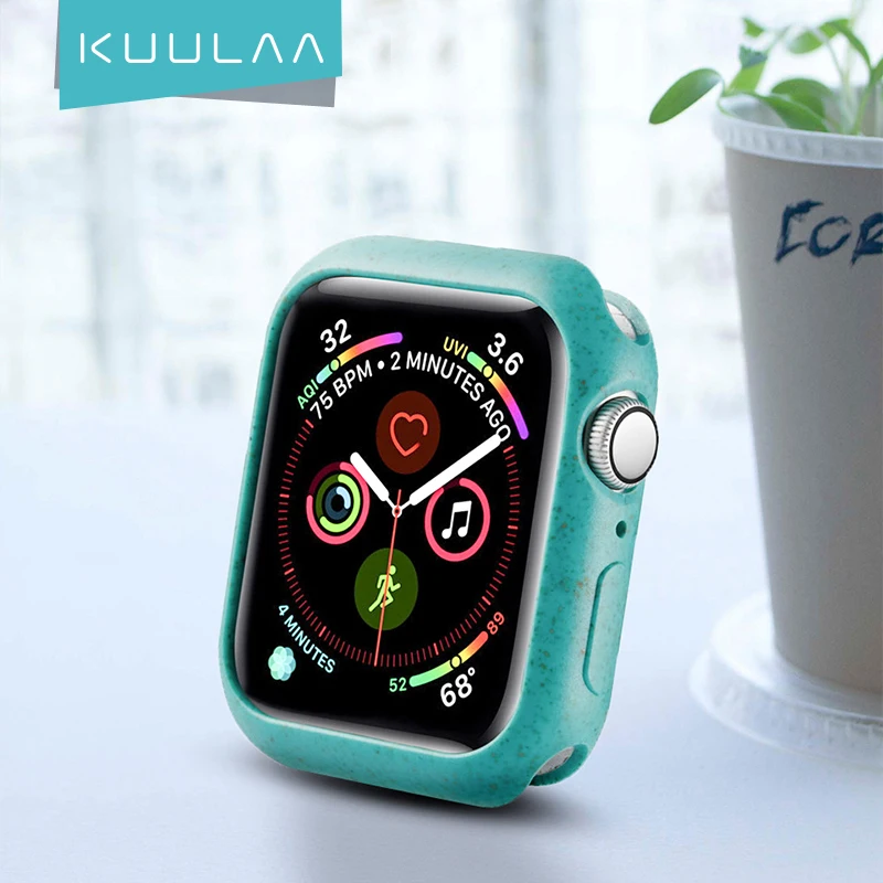Бампер KUULAA для Apple Watch Series 5 4 3 2 1 шт. чехол тонкий защитный рамка 40 44 38 42 мм