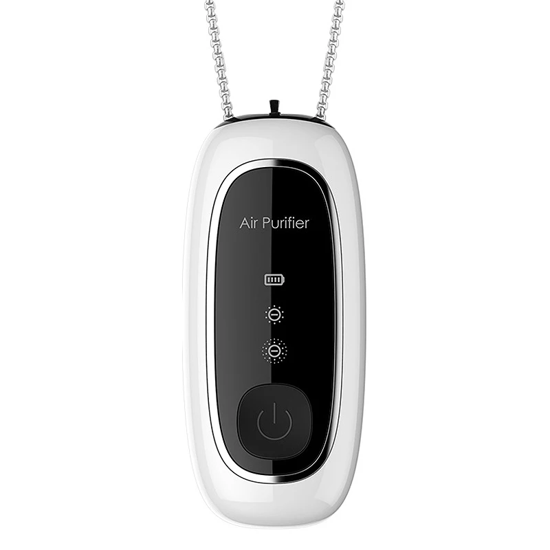 

USB Fashion Personal Wearable Air Purifier Necklace Mini Portable Air Freshener Ionizer Negative Ion Generator