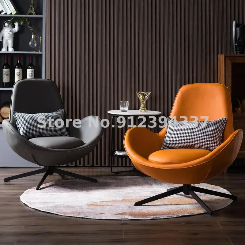 Одноместный светлый роскошный кресло в итальянском стиле из яичной скорлупы