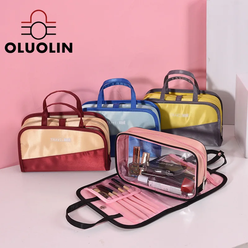 

Прозрачные косметички для женщин, подвешиваемый водонепроницаемый чехол на молнии, Несессер для макияжа, органайзер для хранения, чехол дл...