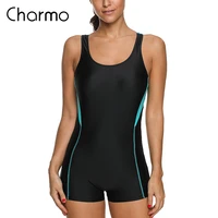 charmo one piece women sports swimwear fitness sports swimsuit patchwork competition swimwear open back bathing suits clearance