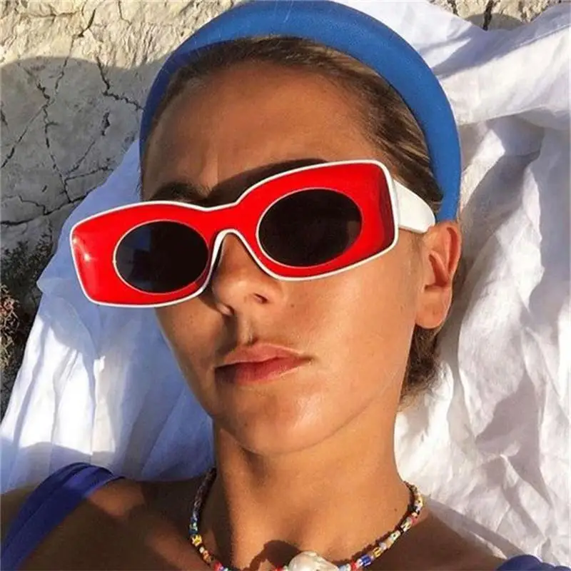 Модные прямоугольные солнцезащитные очки для мужчин пластиковая Толстая оправа