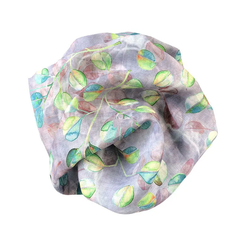 Высококачественная ткань из натурального рами с принтом и окрашиванием туманных