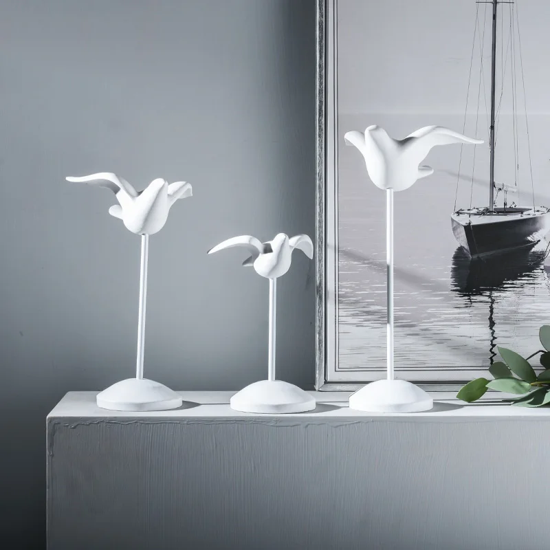 Европейские фигурки с абстрактными птицами и голубями украшение для кабинета