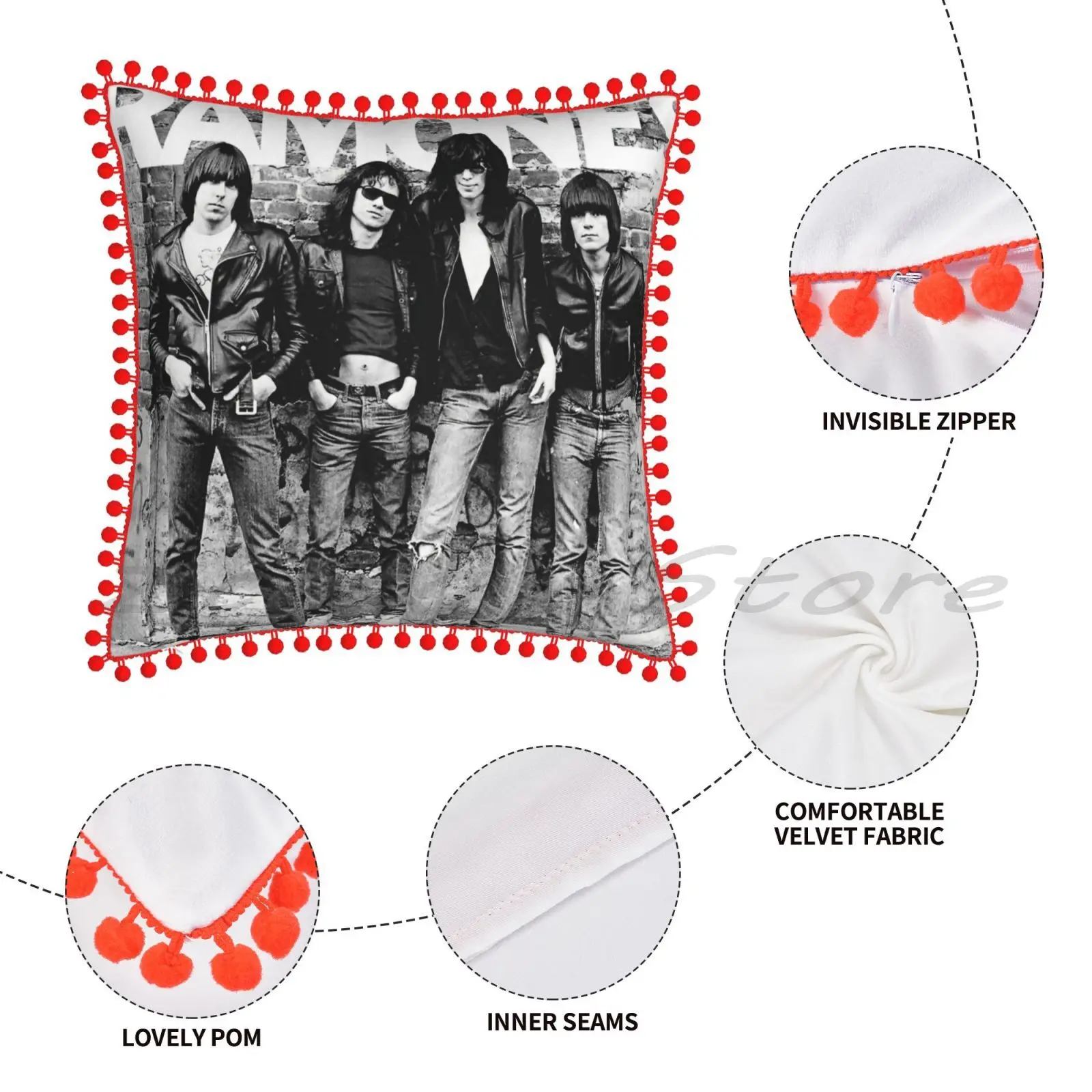 Наволочка с надписью наволочка из хлопка льна плюшевый помпоном для поклонения