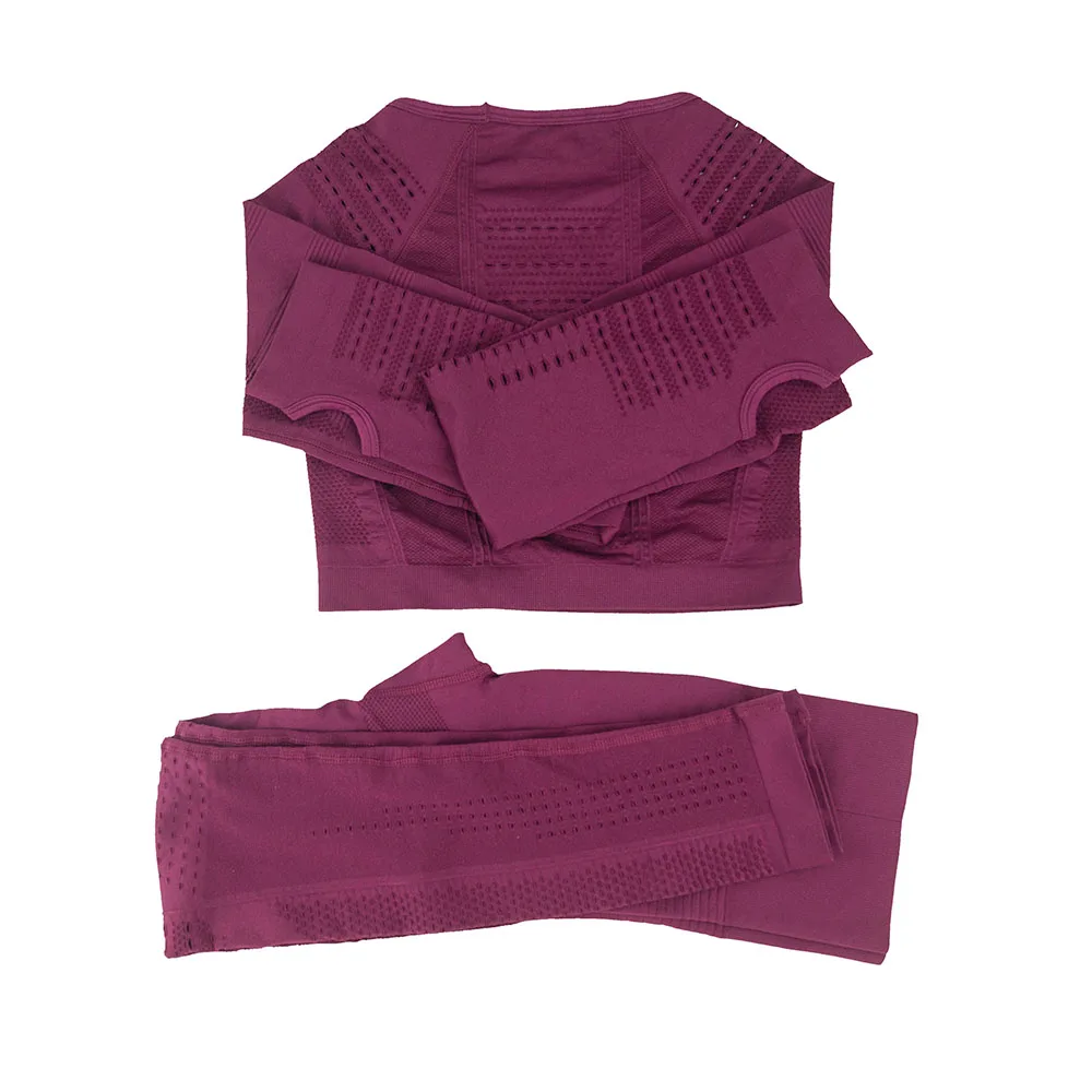 Женский спортивный костюм для йоги бесшовный фитнеса одежда тренировок