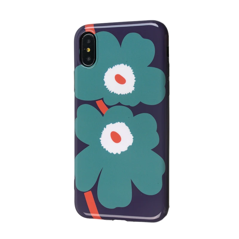 C2456 Роскошный Блестящий Мягкий силикон imd чехол для iPhone 11 Pro X XR XS Max 7 8 Plus 6 6S красный цветочный чехол милый цветочный чехол для девочки - Цвет: C2456