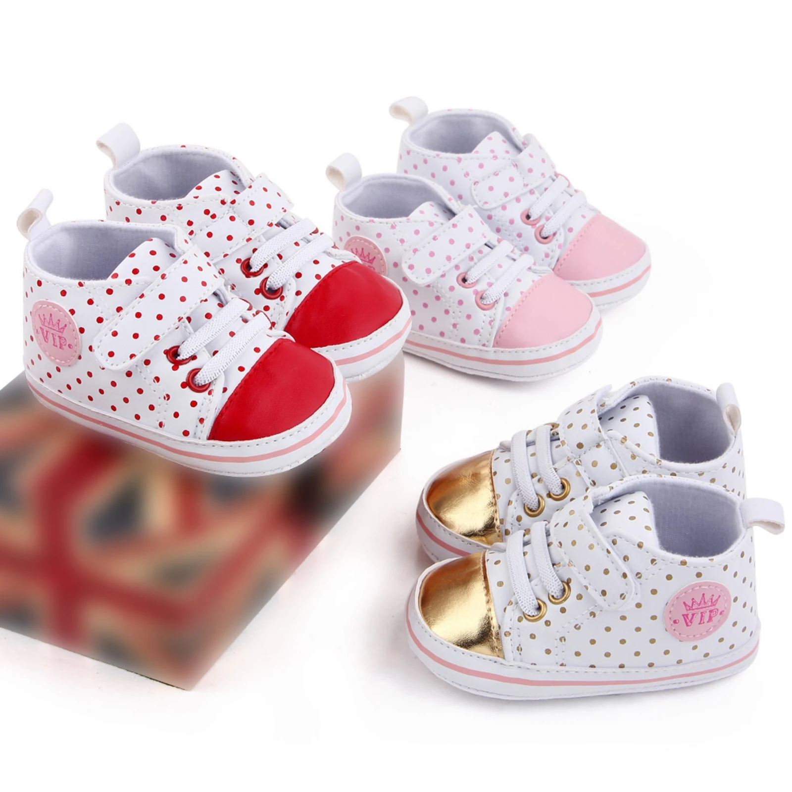 

Кроссовки для новорожденных, хлопок, мягкая подошва, Нескользящие, симпатичные, Повседневная холщовая обувь для первых шагов, обувь для кро...