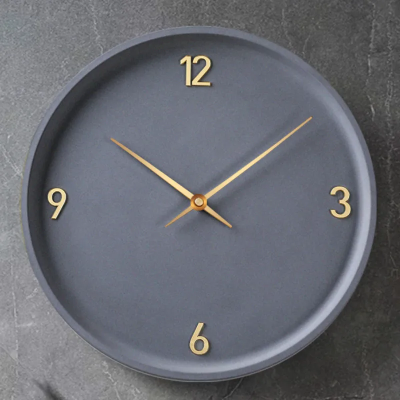 

Silent Simple Wall Clock Nordic Design Living Room Cement Clock Wall Minimalist Needle Orologio Cucina Home Decoration EF50WC