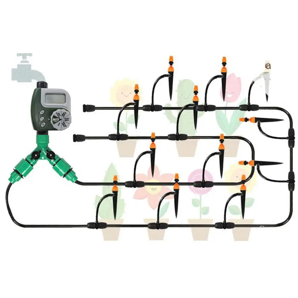 Hot Slae 25M DIY Micro Drip Irrigation System Plant Automatic Self Watering Garden Hose Kits | Дом и сад