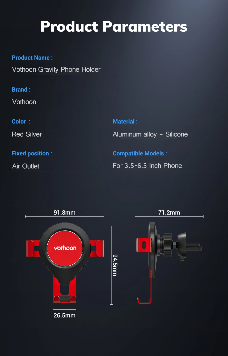 Автомобильный держатель для телефона votoon Gravity для iPhone 11 Pro Xs samsung S10 S9 в держатель на вентиляционное отверстие автомобиля держатель для мобильного телефона