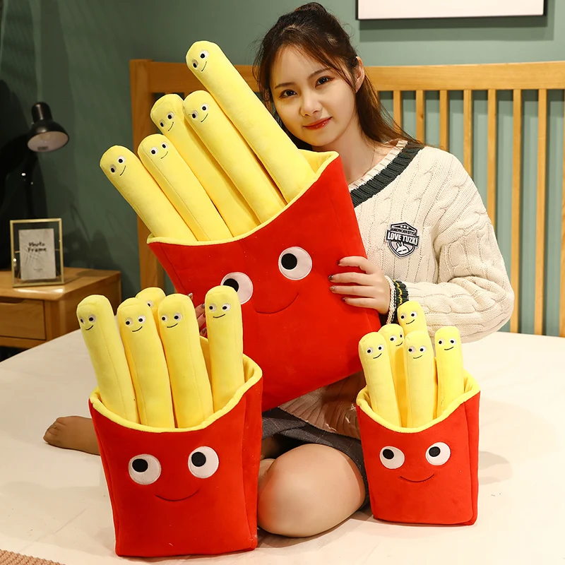 Бесплатная доставка подушка в виде картофеля фри набивная закуска плюшевые