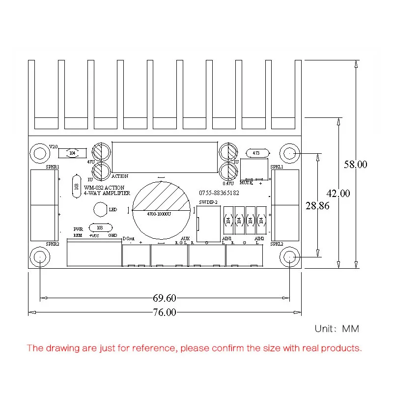 Hifi Tda7850 4-канальный домашний усилитель доска автомобильный аудио усилитель плата 4X50 Вт