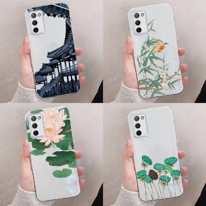 

Chinese Style Ancient poems Phone Case Transparent For oppo RENO A 1 2 3 4 5 7 8 Z 2Z SE ACE PRO moible bag