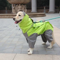 pet raincoat waterproof dog suits dot rain cape pet clothing for big dogs hooded jacket poncho pet rain coat for summer