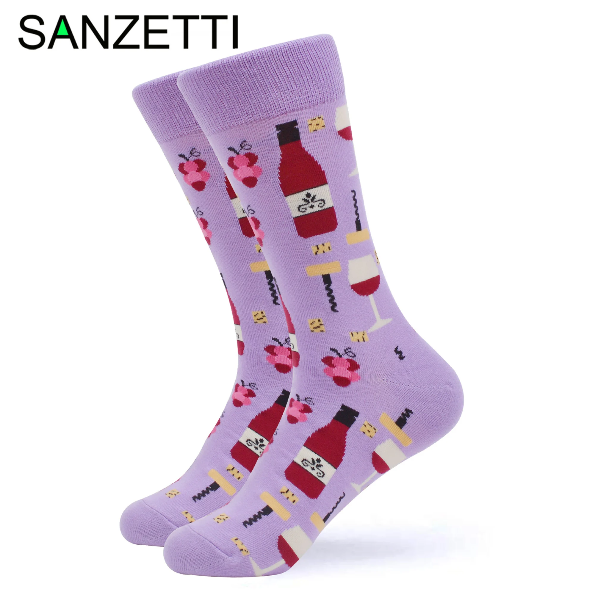Яркие яркие женские носки SANZETTI 1 пара новинка из чесаного хлопка веселая