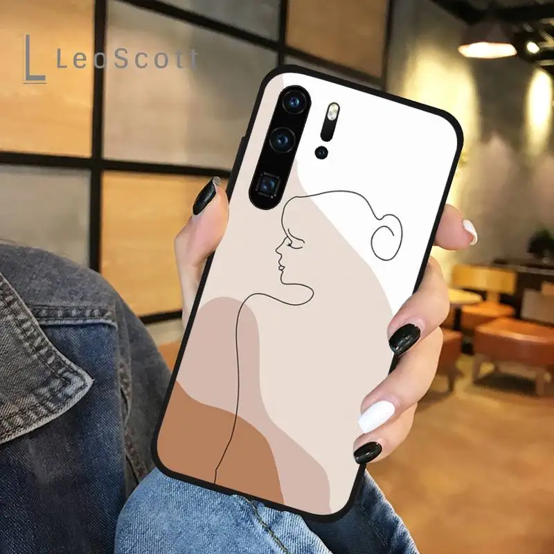 

Abstract artistic face design Phone Case For Huawei P 20 30 40 lite pro smart 2019 honor 10 i lite 8x nova 5t mate 20 pro funda