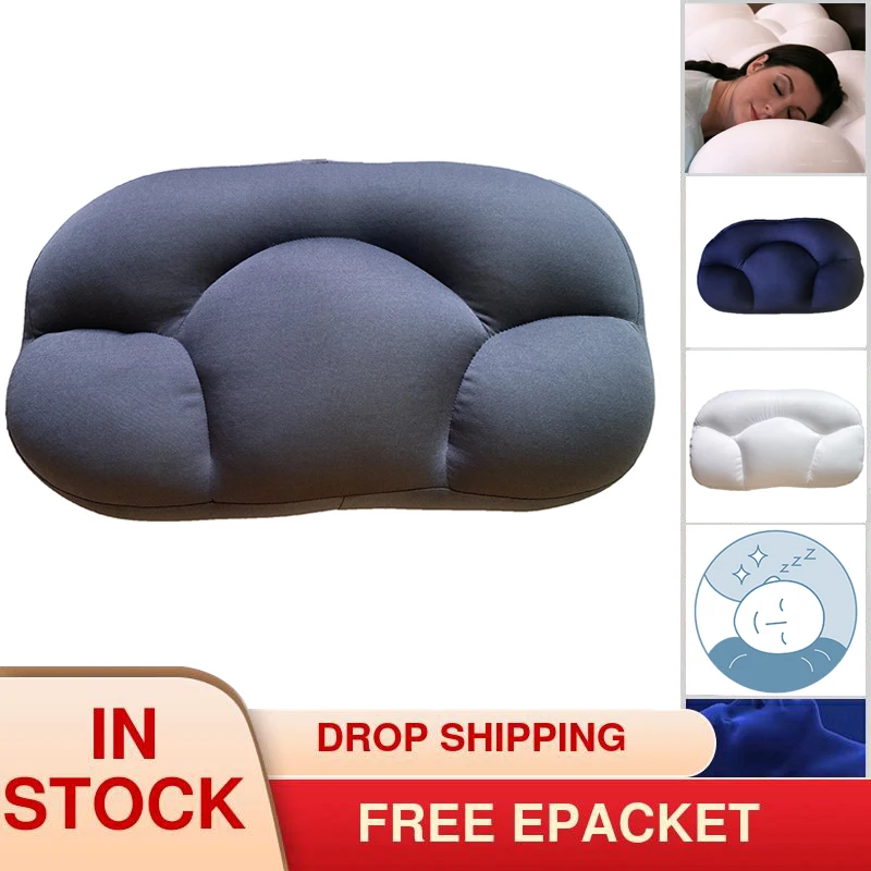 All-round Cloud Pillow Multifunctional Egg Sleep Pillow Solid Color Super Soft Pillow For Neck Home Textiles Dropshipping