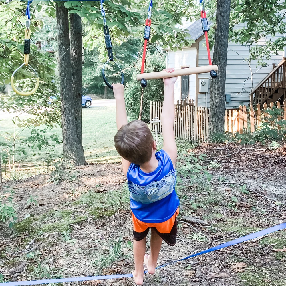 Ниндзя Slackline обезьяны брусья тренажерный препятствия для детей и взрослых