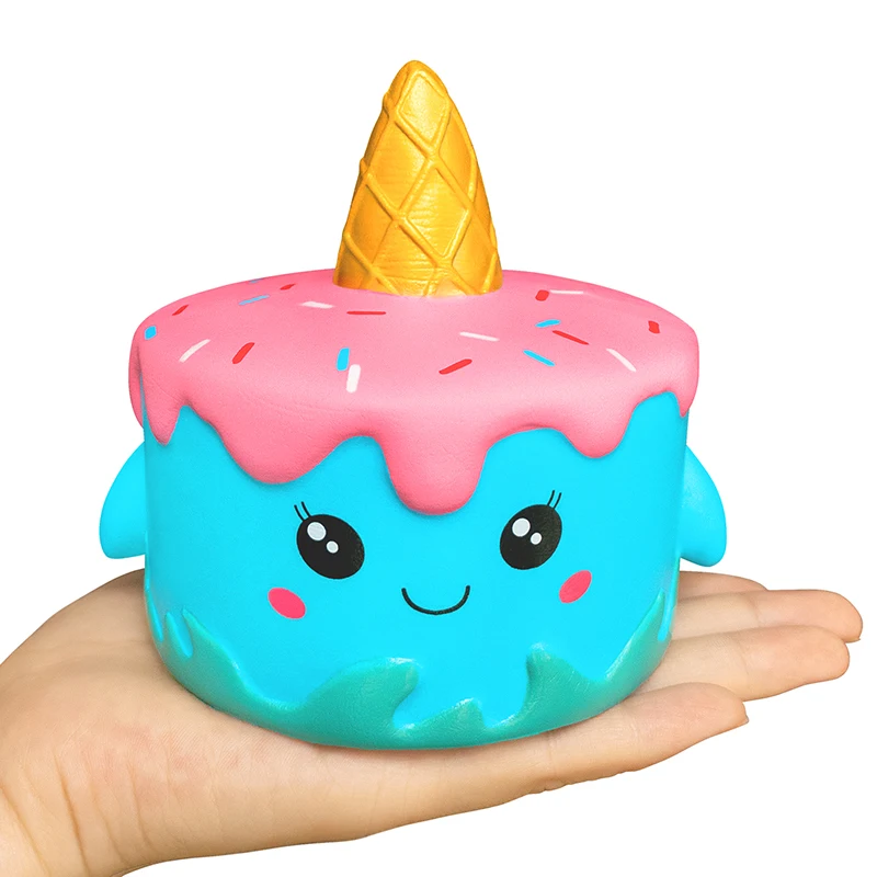 Jumbo Blue-Pastel de unicornio blando de simulaci&oacute;n, juguetes para apretar suaves, descompresi&oacute;n de elevaci&oacute;n lenta, divertido, juguete para ni&ntilde;os-4
