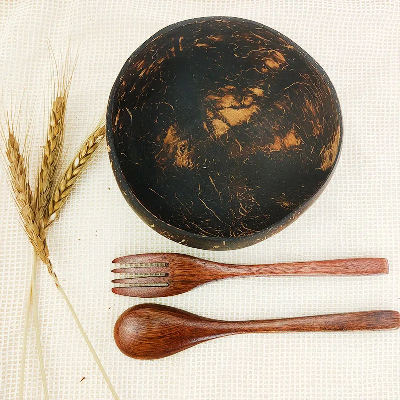 

Natural Coconut Bowl Real Organic Coconut Shell Sealed with Coconut Oil Eco-Friendly Coconut Serving Cereal Bowls Hand Made Gift