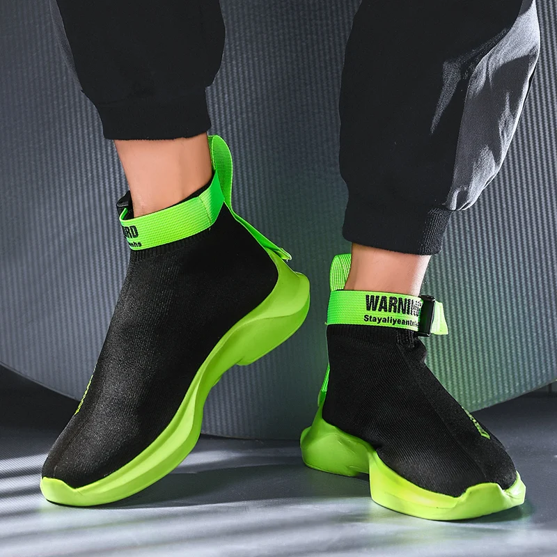 Дышащие высокие носки; мужская повседневная обувь; прогулочная обувь; Лидер продаж года; обувь на плоской подошве со шнуровкой; Zapatos De Hombe Zapatillas