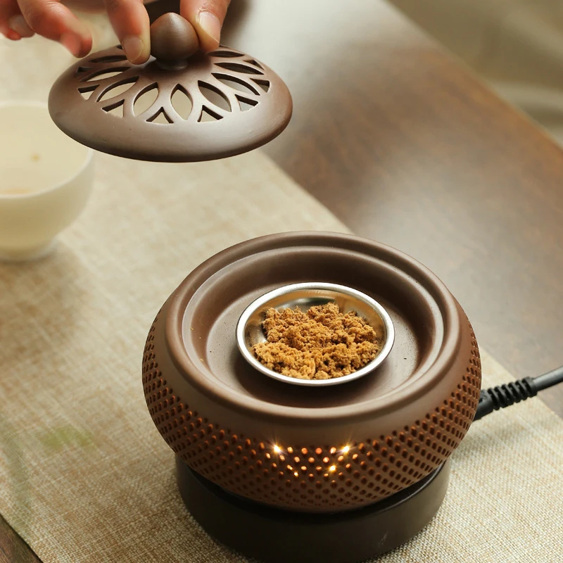 

Arab Electric Bokhour Burner Electric Incense Burner Essential Oil Nightlight Aroma Diffuser 220V Timing Temperature Adjustment
