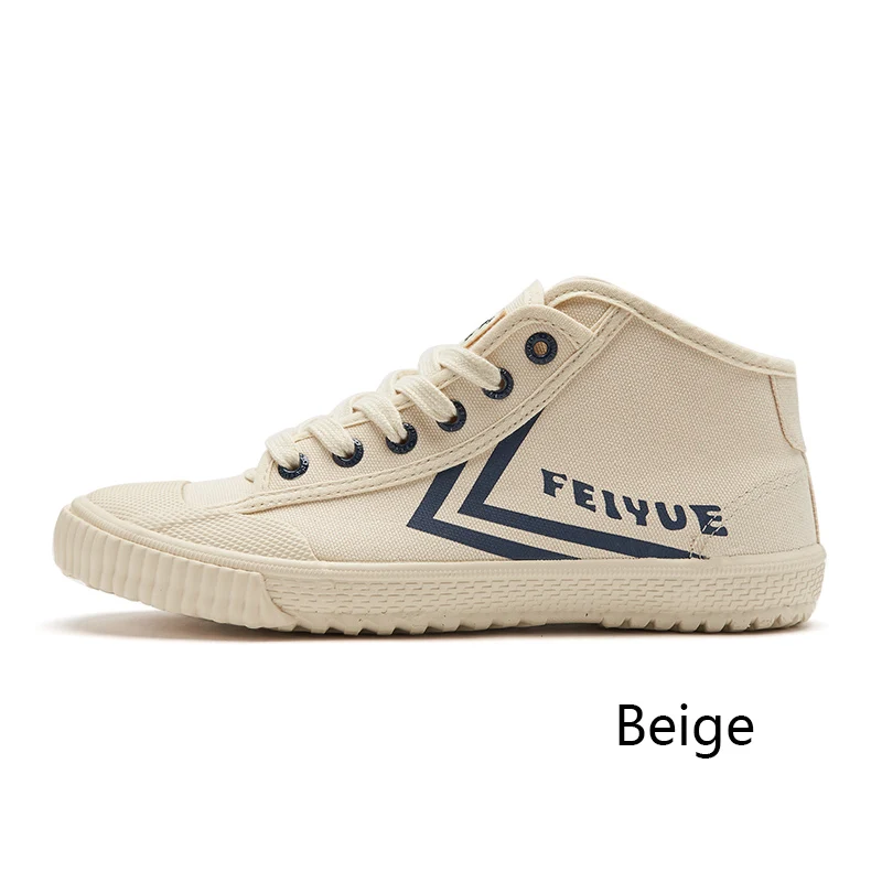 Бежевый Feiyue/Новинка 2168 года; парусиновая обувь с высоким берцем; Мужская и женская обувь на плоской подошве; вулканизированные кроссовки; дышащие Нескользящие кроссовки; - Цвет: Бежевый