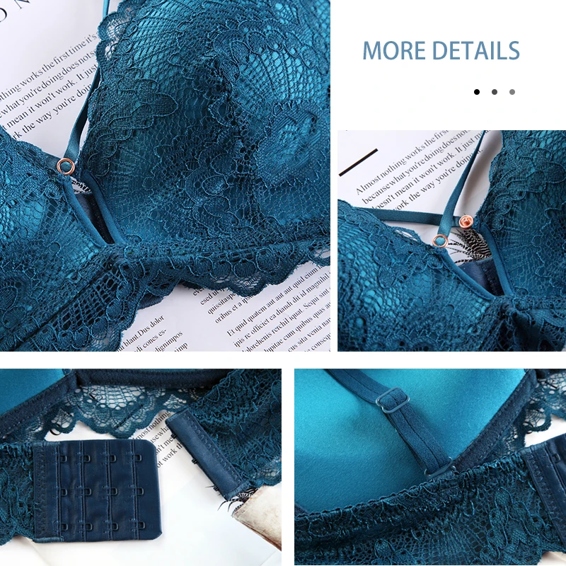 Комплект женского кружевного нижнего белья из трусиков и бюстгальтера с чашкой