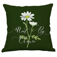 pastoral style hand painted plant pillowcase flower cushion pillow room bedroom cushion office sofa cushion pillowcase