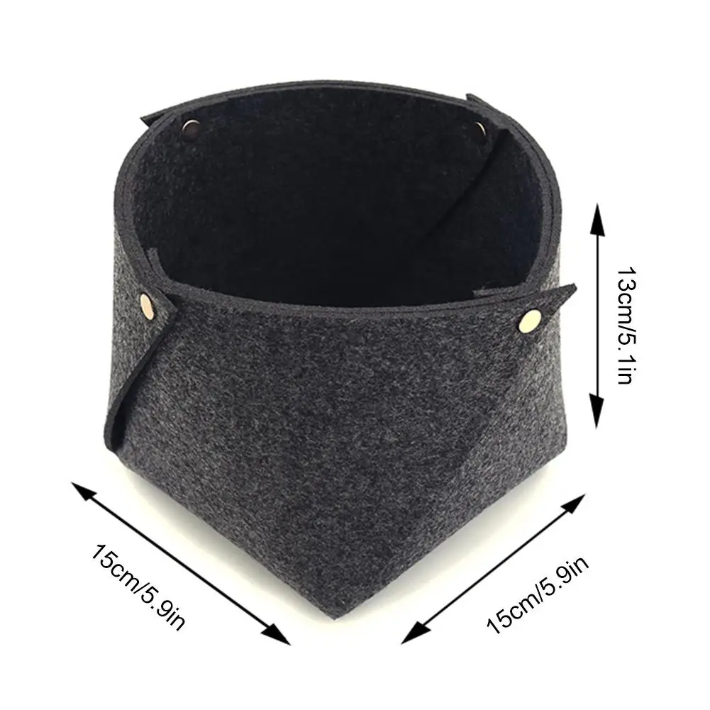 Felt Storage Box Cosmetics Jewelry Organizer Simple Table Case Ornament For Bedroom |