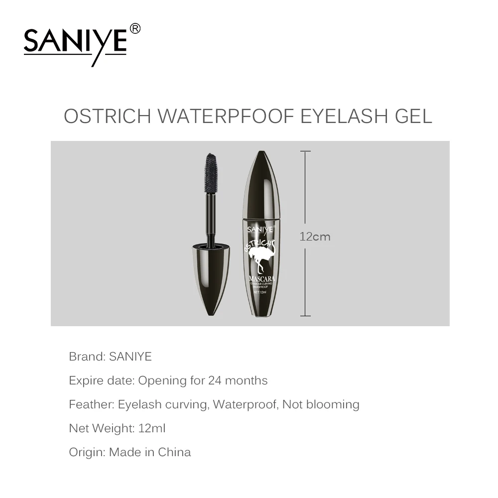 Тушь для ресниц SANIYE 3D длинные черные ресницы наращивания Водостойкая тушь M1014 |