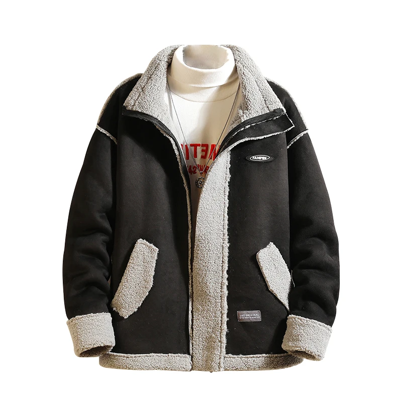 Куртка мужская утепленная из овечьей шерсти парка в Корейском стиле