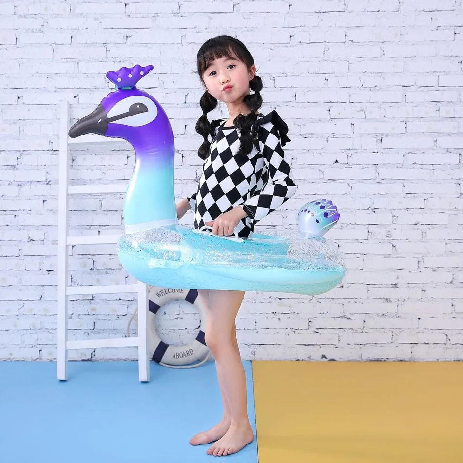 

Cartoon Inflatable Circle Baby Flamingo Float Swimming Ring Inflatable Unicorn Pool Float kids Seat Air Mat Swim Water Toys