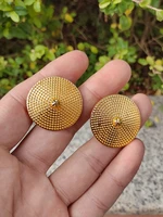 24k dubai gold color earrings for women girls twist african party wedding round gifts earrings gift