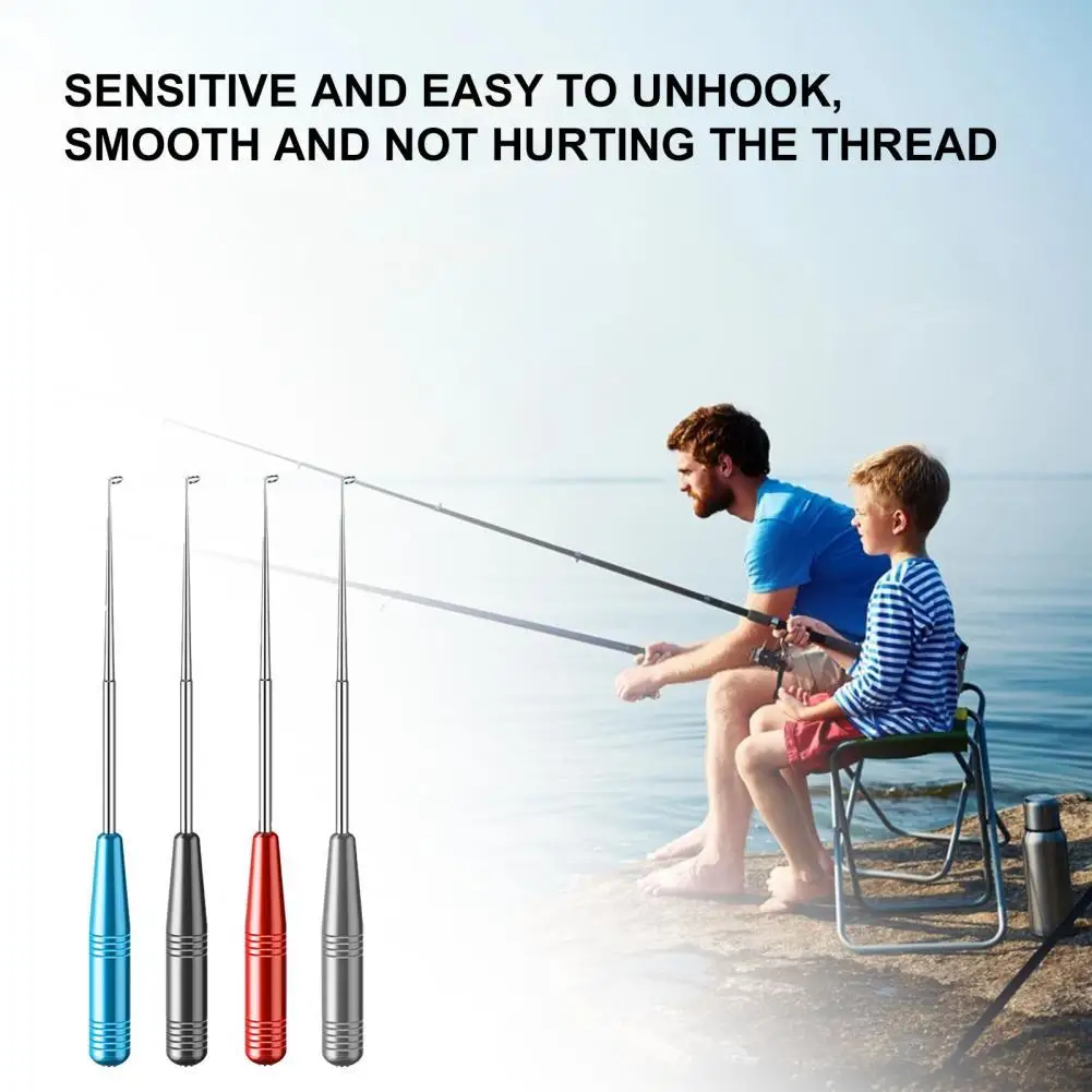 

Professional Anodized Surface Fishing Hook Remover Spiral Design Ergonomic Grip Stainless Steel Fishing Unhooking Tool