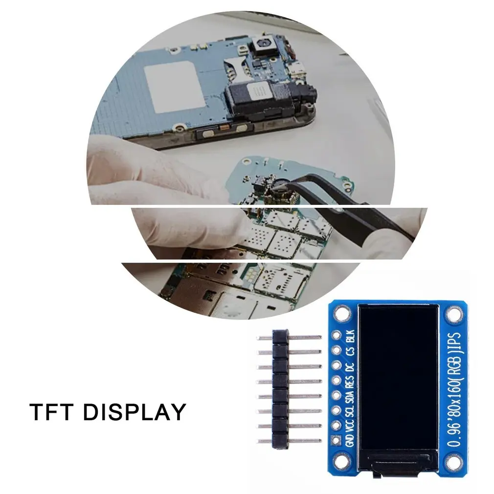 

High Definition IPS 0.96 Inch TFT Display Full Color OLED 80 * 160 IPS Screen St7735 Drive LCD Module