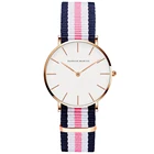 Нейлоновый ремешок, японский кварцевый механизм, модные повседневные наручные часы, ткань, тонкий холст, наручные часы для женщин