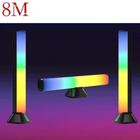 8m rgb lighting effect symphony background music atmosphere lamp decoration for home bar ktv hotel 2 pack