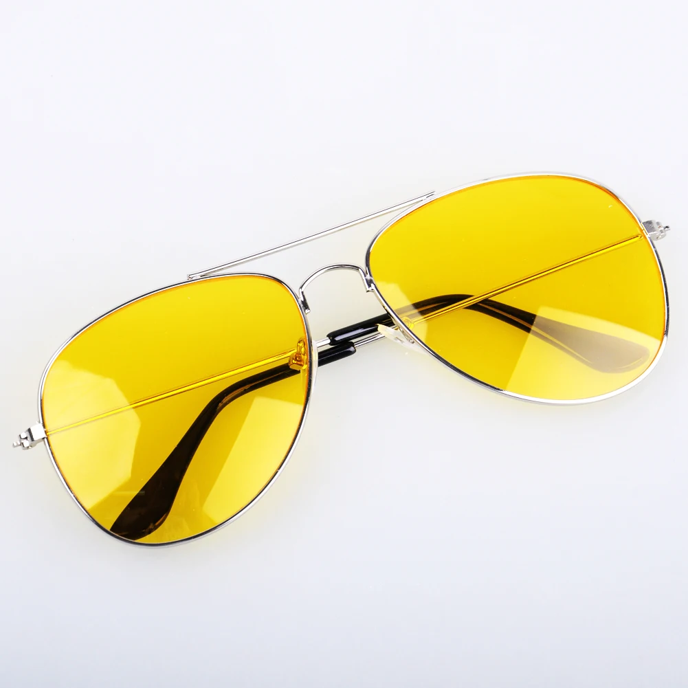Gold frame Очки для ночного вождения HD Vision желтые линзы поляризованные антибликовые Модные солнцезащитные очки для мужчин и женщин - Название цвета: Gold frame