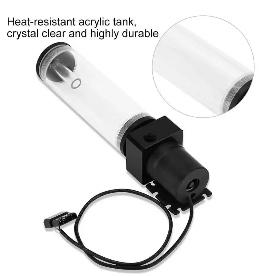 Акриловый цилиндрический резервуар для водяного охлаждения 100 л/ч водяной насос