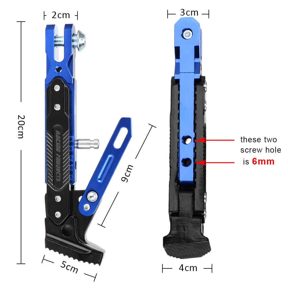 

Motorcycle CNC Adjustable Kickstand Foot Side Stand for Electric Motorbike Kick Stand Parking Bracket Motorcycle Accessories