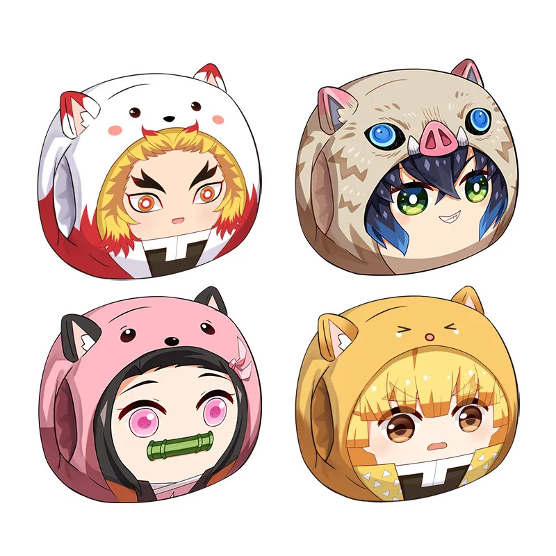 

Милая подушка для рассекания демонов, Набивная игрушка, кукла манга, производные подушки для рук, подушка с узором Kimetsu No Yaiba Tanjiro Nezuko, подушка