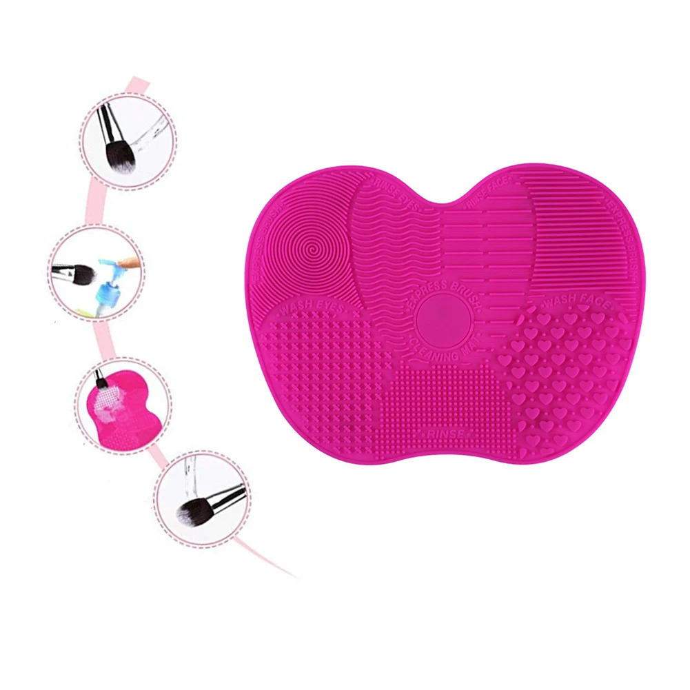 

Silicone Makeup Brush Cleaning Mat Cosmetic Brush Cleaning Mat Scrubber Board Make Up Washing Brush Gel Cleaning Mat Hand Tool