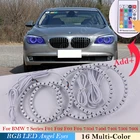 Гало кольца светильник Multi Цвет светодиодный RGB Ангельские глазки для BMW серий 7 F01 F02 F03 F04 730d 740d 740i 750i 760i 2008 -2012 головной светильник